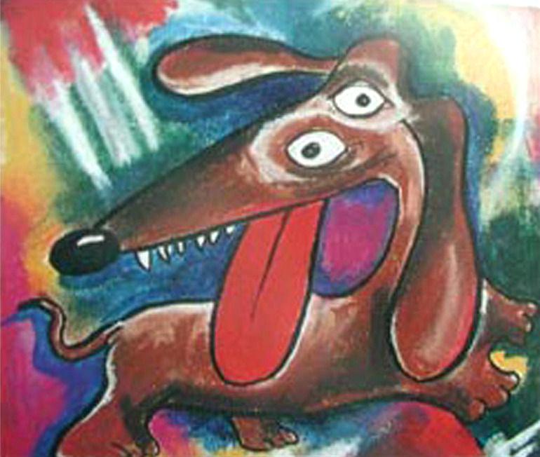 770x652 Picasso Weiner Dog Example Cubism Painter And Sculptor Dachshund - Famous Dachshund Painting