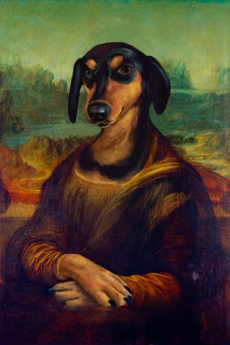 468x701 15 Famous Paintings Now With A Dachshund - Famous Dachshund Painting