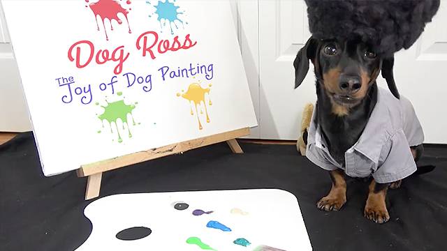 640x360 Crusoe Channels Bob Ross In Painting Video Rtm - Famous Dachshund Painting