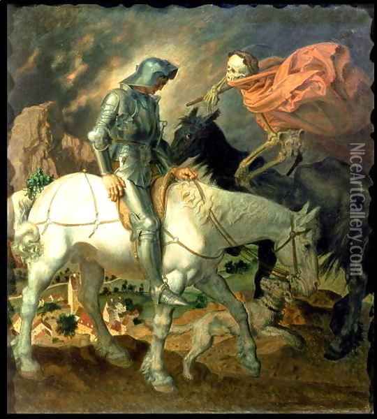 540x600 Famous Paintings About Death Albrecht Durer Knight Death - Famous Devil Painting