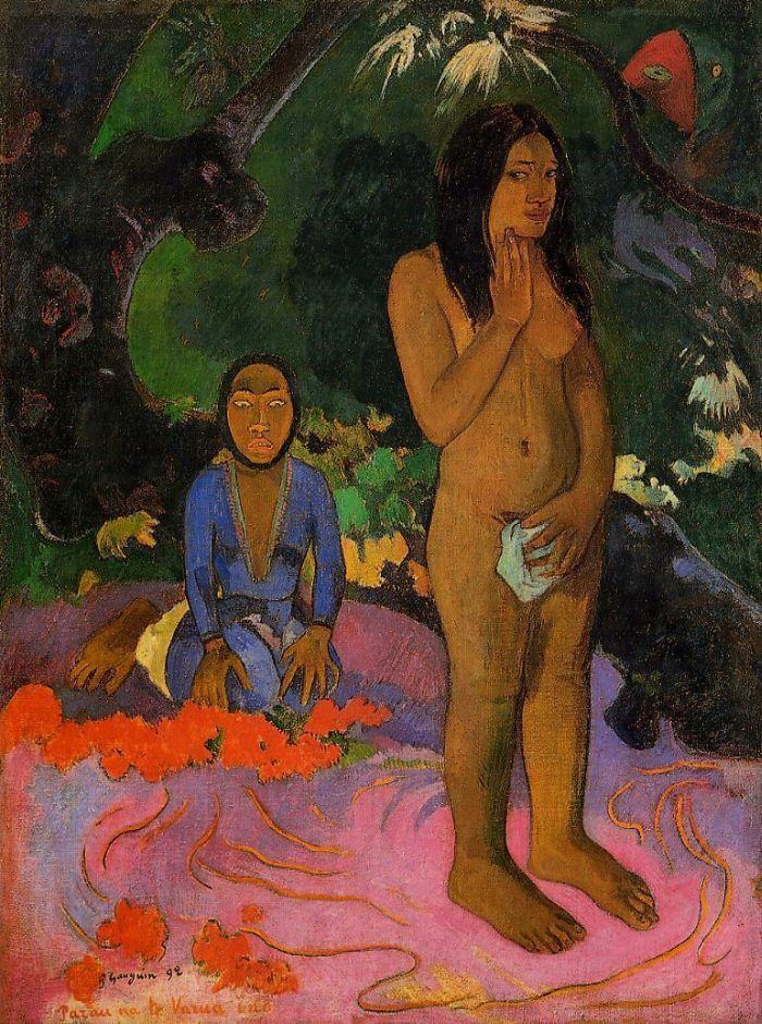 700x940 Paul Gauguin Words Of The Devil Painting Framed Paintings For Sale - Famous Devil Painting