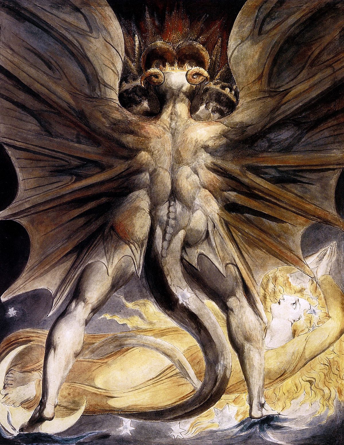 1200x1550 William Blake In Popular Culture - Famous Devil Painting