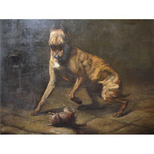 500x500 Famous Walter Hunt Oil Painting, The Dog - Famous Dog Painting