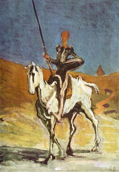 416x600 Don Quixote And Sancho Pansa, C.1865 - Famous Don Quixote Painting
