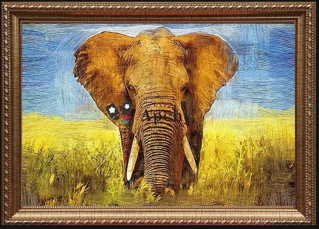 640x459 Free Shipping High Quality Handmade Oil Painting Elephant Home - Famous Elephant Painting
