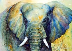 236x167 Lians Painting Elephants Wc Watercolor Animal - Famous Elephant Painting