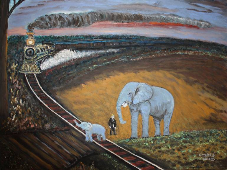 770x576 Saatchi Art The Demise Of Jumbo The Famous Elephant, 1885 - Famous Elephant Painting