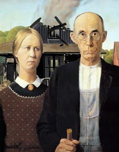 236x302 Grant Wood American Gothic Grant Wood American Gothic, Grant - Famous Farmer Painting