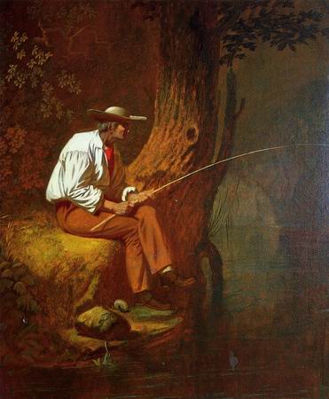371x450 Mississippi Fisherman Painting, Abingham George Caleb Paintings - Famous Fisherman Painting
