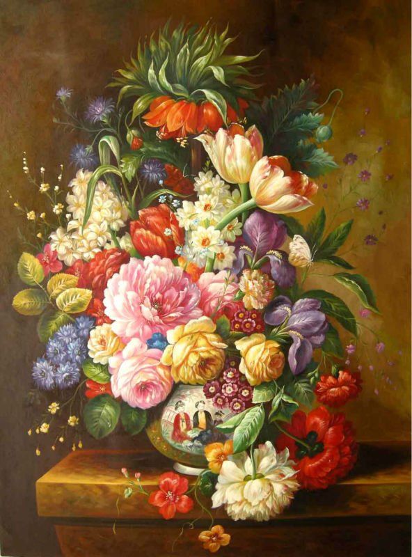 592x800 Famous Paintings Of Flowers Famous Flower Oil Painting Hot, View - Famous Flower Painting