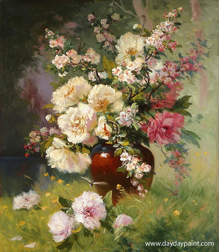 730x841 Floral Paintings - Famous Flower Painting