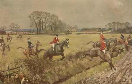 448x286 Lionel Edwards Original Hunting Prints - Famous Fox Hunt Painting