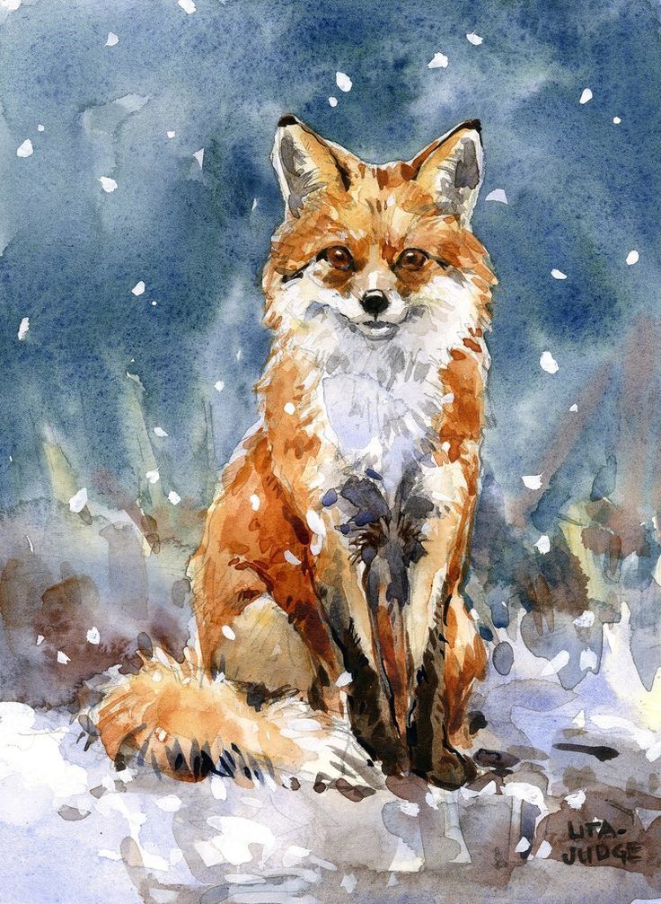 736x1007 Image Result For Famous Paintings Of Foxes Watercolour - Famous Fox Painting