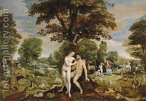 512x356 The Garden Of Eden, With The Fall Of Man, The Creation Of Eve, - Famous Garden Of Eden Painting