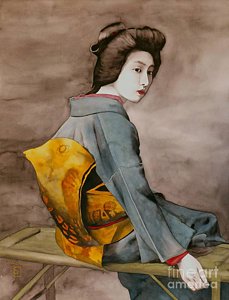 229x300 Japanese Geisha Paintings Fine Art America - Famous Geisha Painting