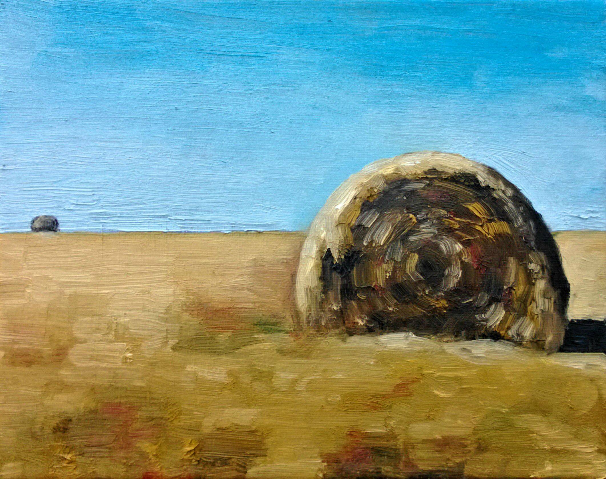 2123x1678 Hay Bale. Oil On Canvas. 8x10. Feedback Would Be Great. Thanks - Famous Hay Bale Painting