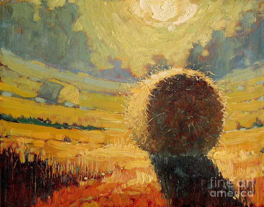 900x707 Robert Lewis Paintings Fine Art America - Famous Hay Bale Painting