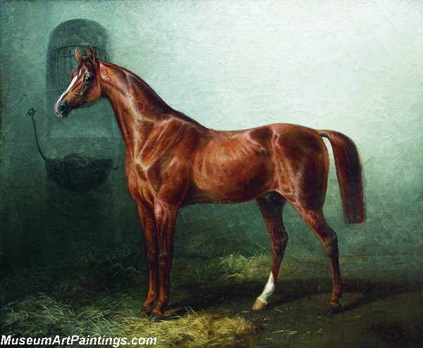 600x494 Famous Horse Painting Horse In A Stable - Famous Horse Painting