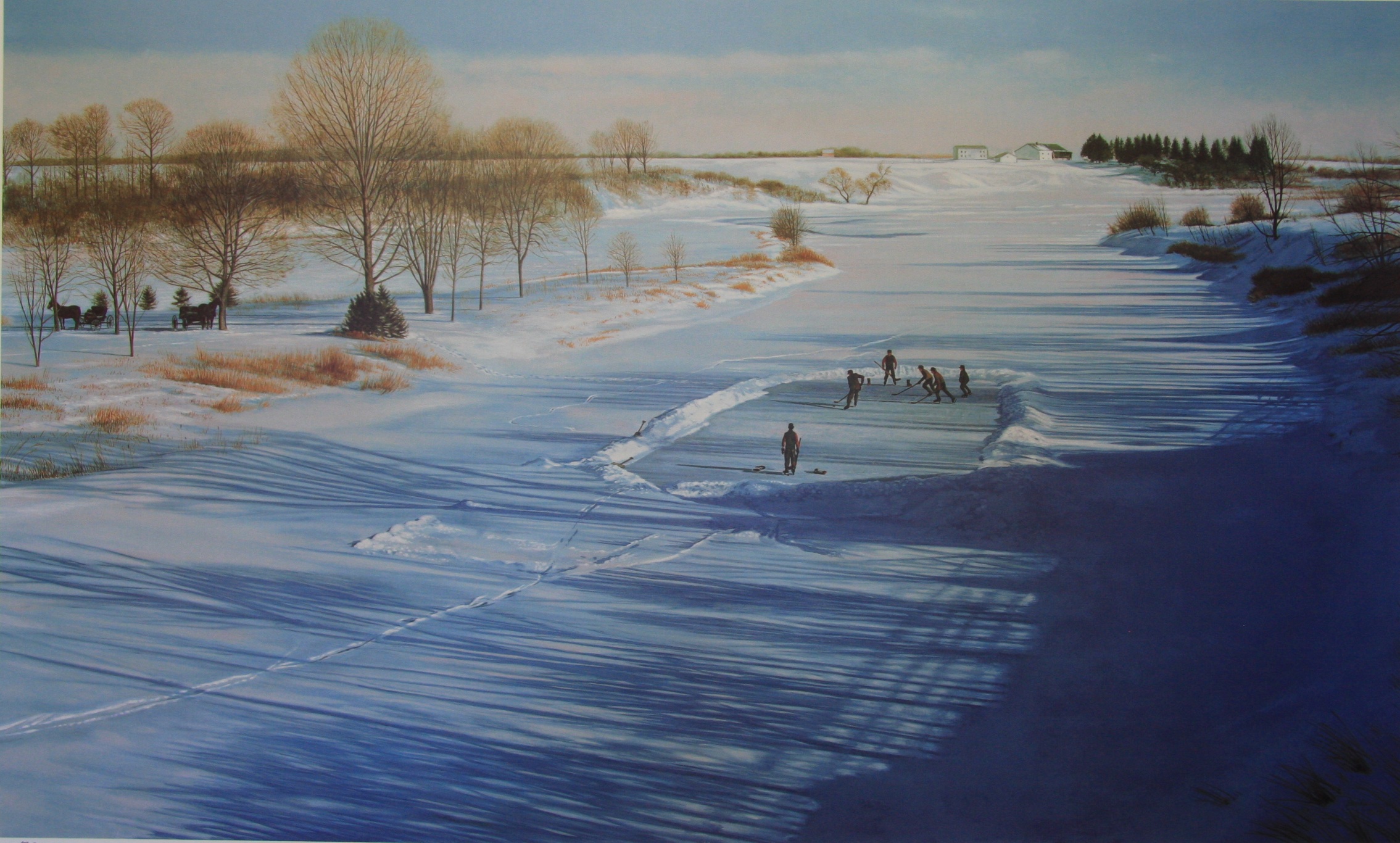 2269x1366 Art Country Canada - Famous Ice Skating Painting