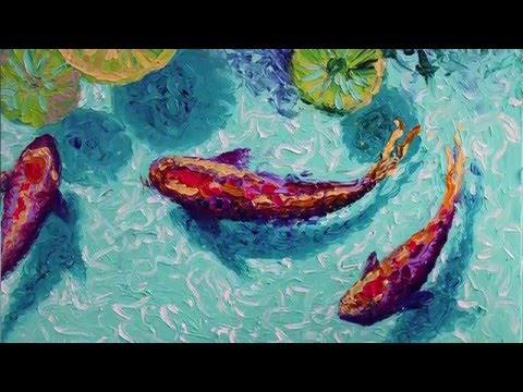 480x360 How To Finger Paint Iris Scott - Famous Koi Fish Painting