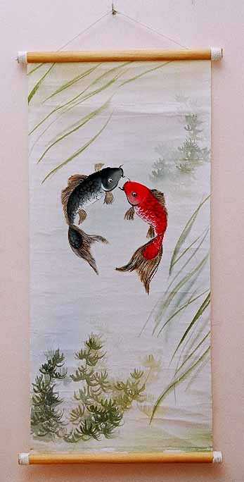 347x684 Koi Fish - Famous Koi Fish Painting