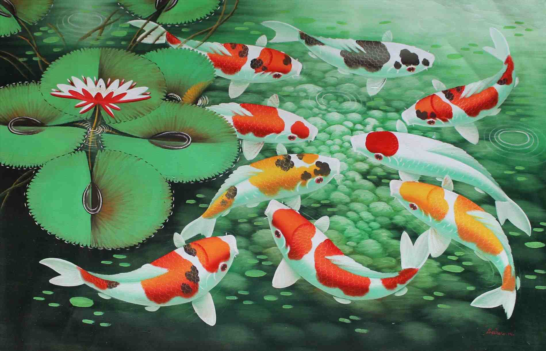 Famous Koi Fish Painting At PaintingValley Com Explore Collection Of   Famous Koi Fish Painting 30 