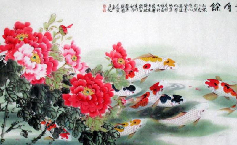 800x491 Famous Chinese Fish Painting Painting For Home - Famous Koi Fish Painting