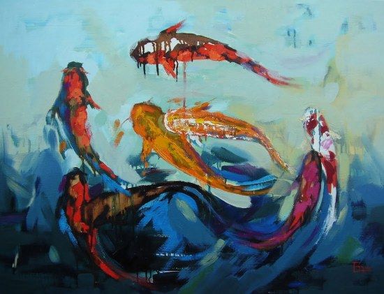 550x421 Famous Expressionism Art - Famous Koi Painting