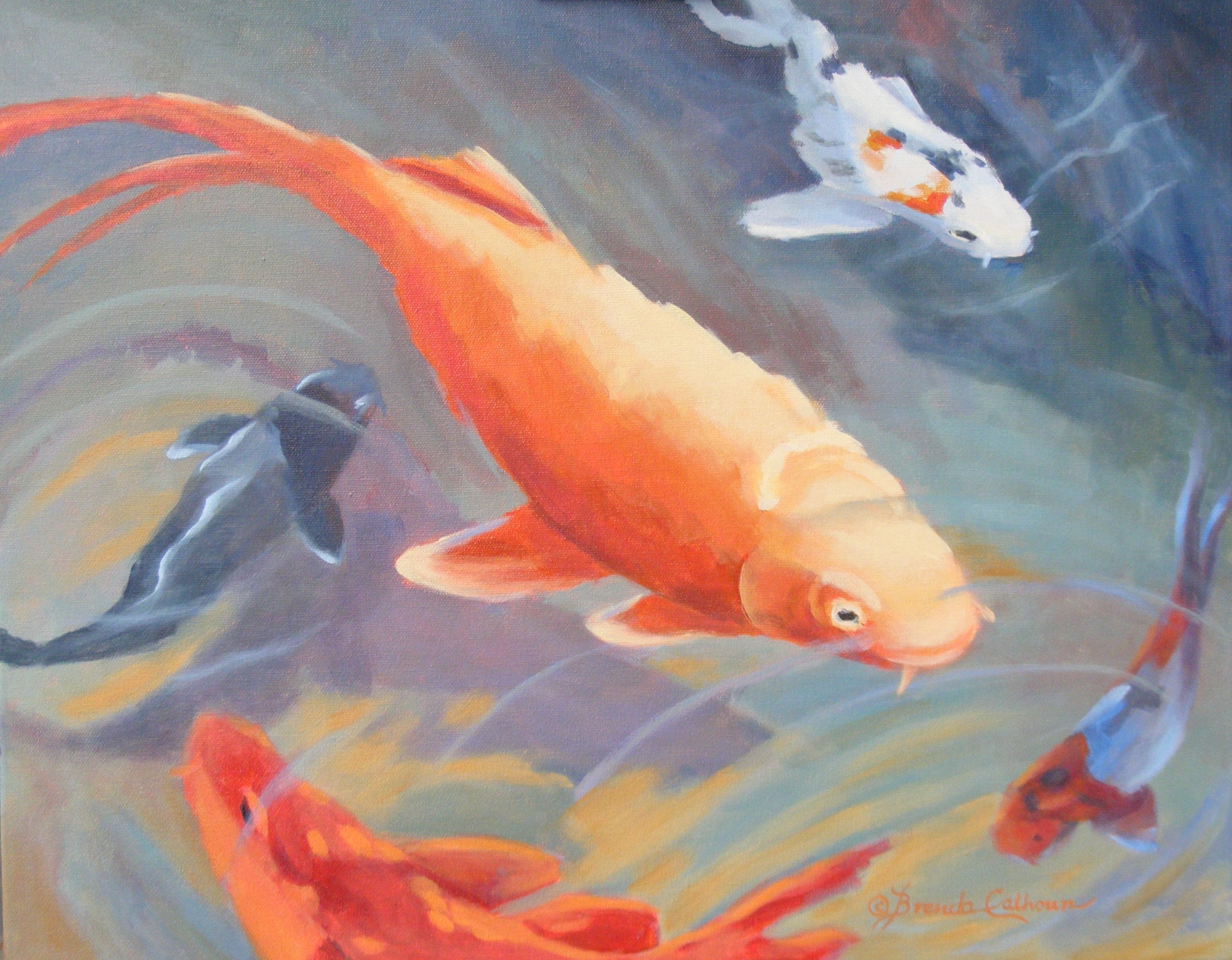 2693x2099 Famous Koi Painting Line Drawing - Famous Koi Painting