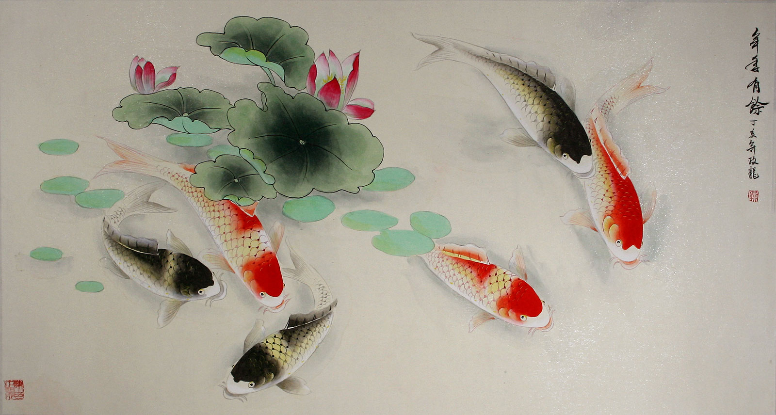 1600x856 Famous Koi Fish Painting Famous Koi Fish Paintings - Famous Koi Painting