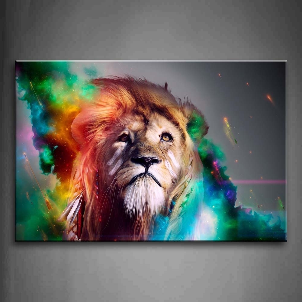 1000x1000 Photo Gallery Of Abstract Lion Wall Art (Showing 6 Of 15 Photos) - Famous Lion Painting
