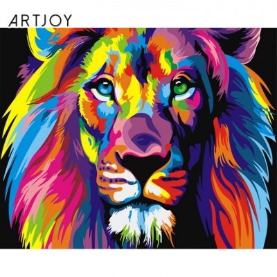 400x400 Qoo10 - Famous Lion Painting