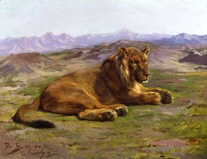 300x230 Famous Lions And Tigers Paintings Amp Reproductions - Famous Lion Painting