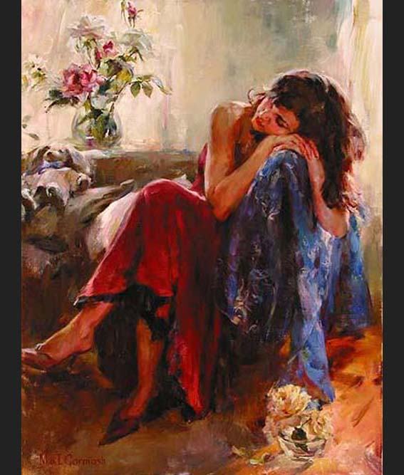 567x667 Garmash Dreaming Of Love Painting Framed Paintings For Sale - Famous Love Painting