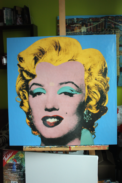 500x750 Painting Process Marilyn Monroe, Andy Would Understand Borbay - Famous Marilyn Monroe Painting
