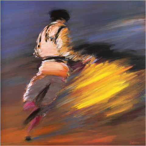 480x480 Oil On Canvas Spanish Matador Oil Painting Textured Knife Painting - Famous Matador Painting
