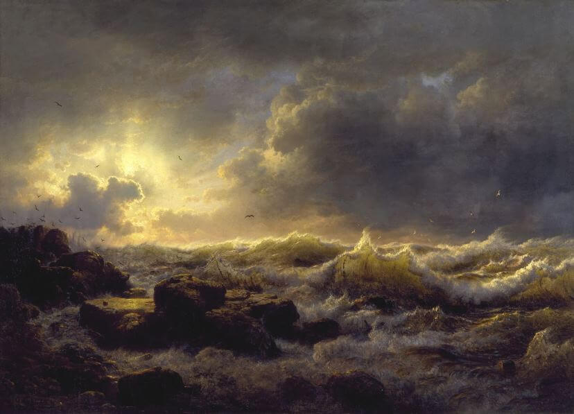 828x597 Ocean Painting Artists Paint The Changing Moods Of The Sea - Famous Ocean Wave Painting
