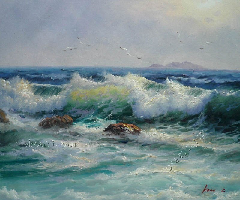 Famous Ocean Wave Painting at PaintingValley.com | Explore collection ...