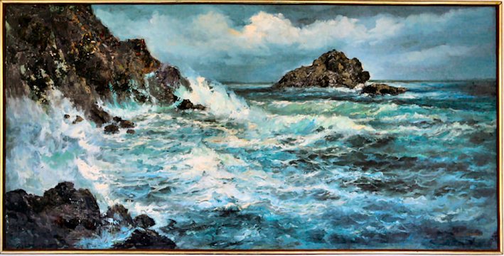 709x360 Seascape - Famous Ocean Wave Painting