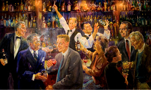 494x294 El Gaucho The Bar Painting - Famous Painting Bar Scene