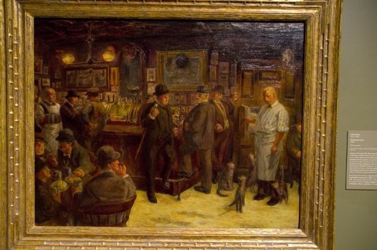 550x364 John Sloan's Famous Painting, Mcsorley's Cats, A Bar Scene - Famous Painting Bar Scene