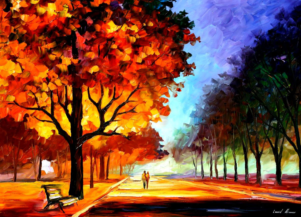 1202x868 Leonid Afremov, Oil On Canvas, Palette Knife, Buy Original - Famous Painting Bar Scene