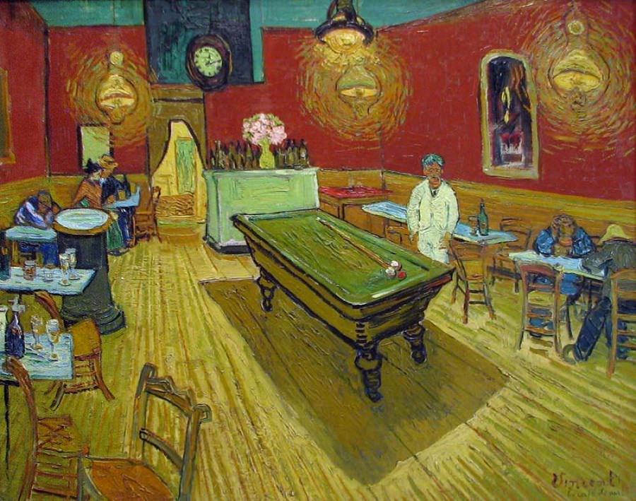 900x709 The Night Cafe, 1888 By Vincent Van Gogh - Famous Painting Bar Scene