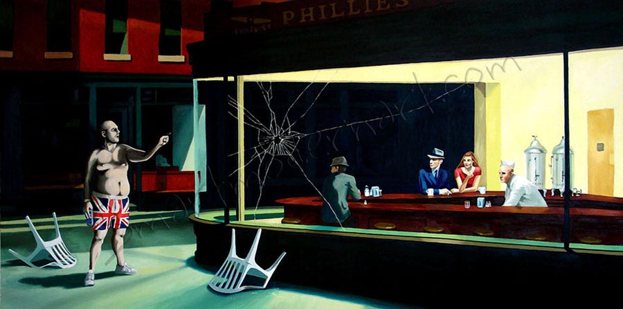 900x446 The Search For Edward Hopper's Nighthawks Diner Art Agenda - Famous Painting Bar Scene