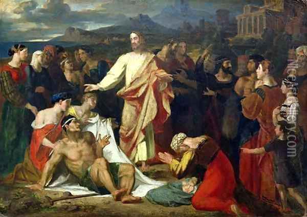 600x423 Christ Healing The Sick Oil Painting Reproduction By Washington - Famous Painting Of Jesus