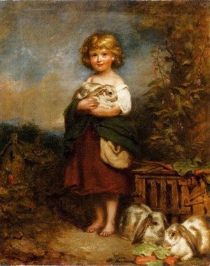 300x381 Famous Rabbits Paintings Amp Reproductions 1st Art Gallery - Famous Painting Of Lady