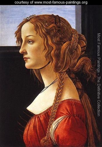 349x500 The Playerportrait Of A Young Woman, After 1480 - Famous Painting Of Lady