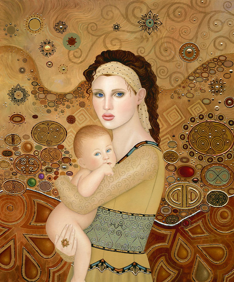 746x900 Mother And Child Painting By B K Lusk - Famous Painting Of Mother And Child