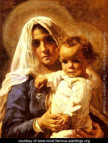 376x500 The Playera Mother And Child - Famous Painting Of Mother And Child