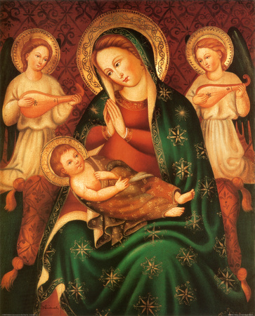363x450 World Famous Paintings Bianchi Madonna Print Poster Mother - Famous Painting Of Mother And Child